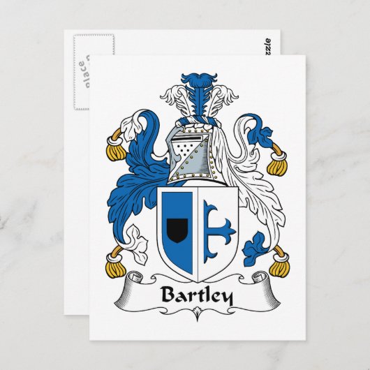 Carte Postale Bartley Family Crest (Devant / Derrière)