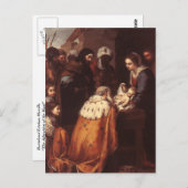 Carte Postale Bartolome Murillo - L'Adoration des Magi (Devant / Derrière)