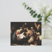 Carte Postale Bartolome Murillo - L'Adoration des Shepards (Debout devant)