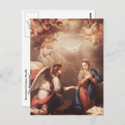 Carte Postale Bartolome Murillo - L'Annonciation (Devant / Derrière)