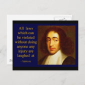 Carte Postale Baruch Spinoza (Devant / Derrière)