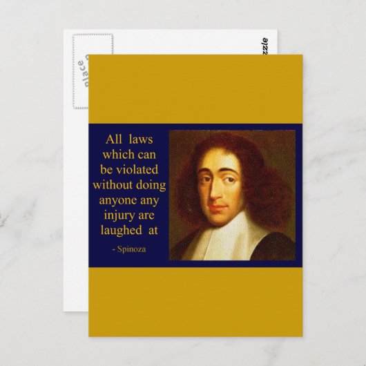 Carte Postale Baruch Spinoza (Devant / Derrière)