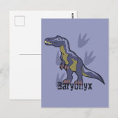 Carte Postale Baryonyx bleu (Devant / Derrière)
