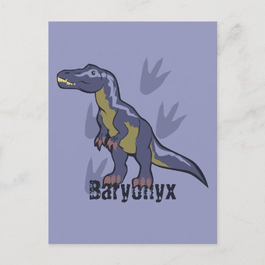 Carte Postale Baryonyx bleu (Devant)