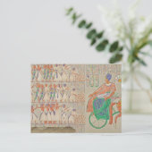 Carte Postale Bas-relief à Medynet-Abou, Palais des Rois à (Debout devant)