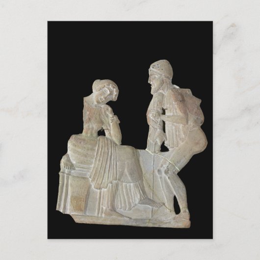 Carte Postale Bas-relief représentant Ulysse et Pénélope (Devant)