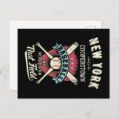 Carte Postale Base-ball Cooperstown de New York (Devant / Derrière)