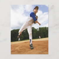 Base-ball de lancement de jeune lanceur de