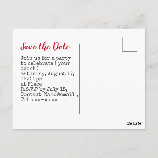 Carte Postale Base-ball sauve la date avec le drapeau de l'Améri (Dos)