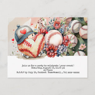 Carte Postale Base-ball, sauvez la date