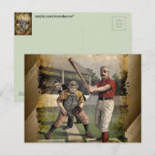 Carte Postale Base-ball:Vintage (Devant / Derrière)