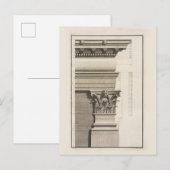 Carte Postale Base, Capitale et Entablature du Pilaster (Devant / Derrière)