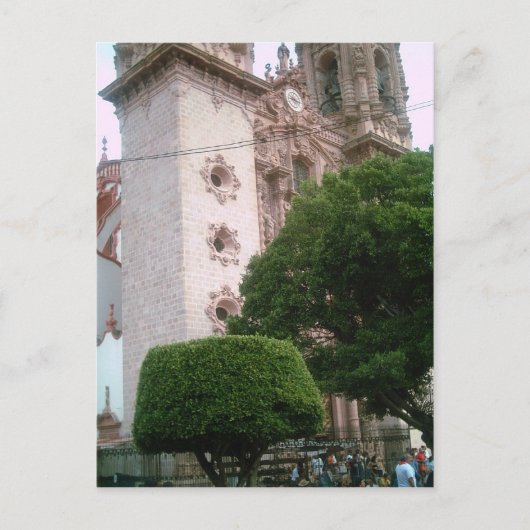 Carte Postale Base de la cathédrale de Taxco du zocalo (Devant)