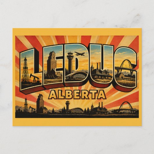 Carte Postale Base industrielle de Leduc en Alberta (Devant)