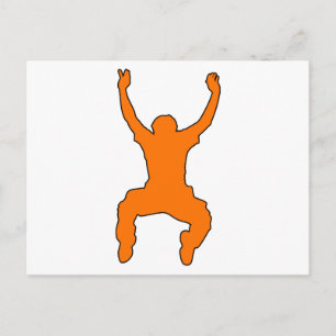 Carte Postale BASE Jumper Silhouette Falling Jump