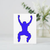 Carte Postale BASE Jumper Silhouette Falling Jump (Debout devant)