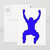 Carte Postale BASE Jumper Silhouette Falling Jump (Devant / Derrière)