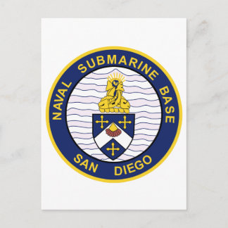 Carte Postale BASE SOUS-MARINE NAVAL San Diego CA Patch militair