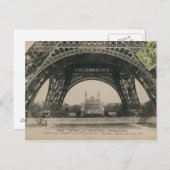 Carte Postale Base tour Eiffel noir et blanc (Devant / Derrière)