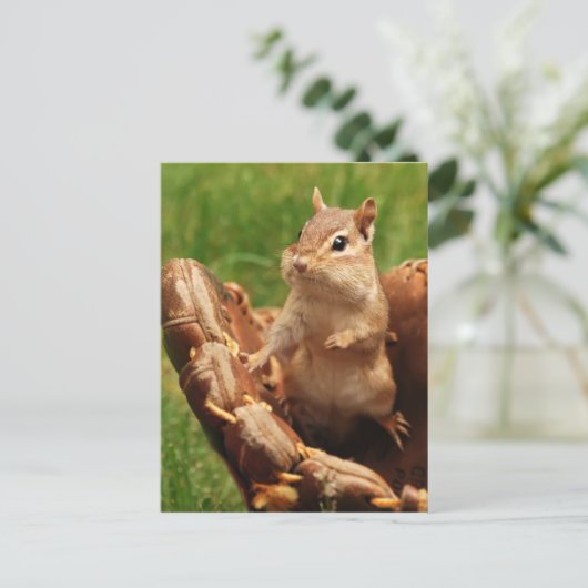 Carte Postale Baseball Aimer Chipmunk (Debout devant)