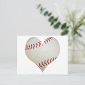 Carte Postale Baseball Américain En Forme De Coeur (Debout devant)