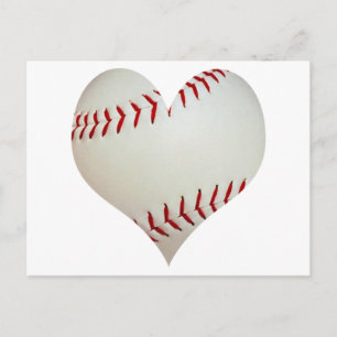 Carte Postale Baseball Américain En Forme De Coeur