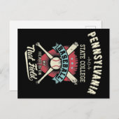 Carte Postale Baseball au Pennsylvania State College (Devant / Derrière)