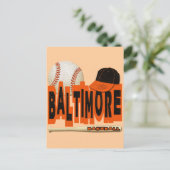 CARTE POSTALE BASEBALL BALTIMORE (Debout devant)