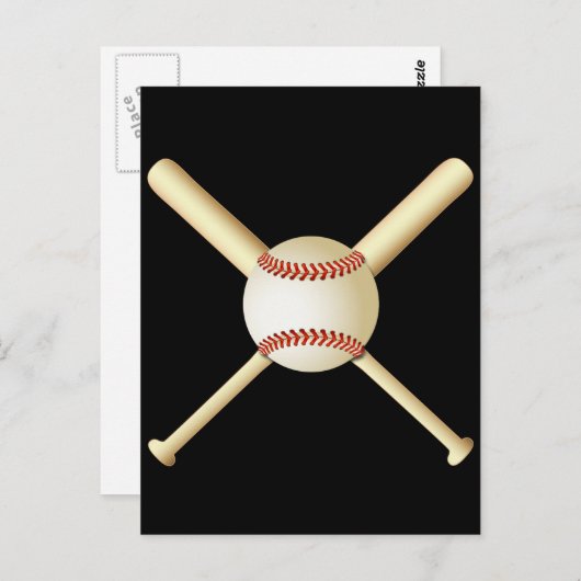 CARTE POSTALE BASEBALL BATEAUX ET BALL (Devant / Derrière)