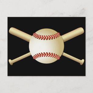 CARTE POSTALE BASEBALL & BATS