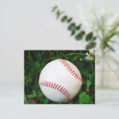 Carte Postale Baseball blanc avec points rouges (Debout devant)