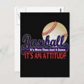 CARTE POSTALE BASEBALL - C'EST PLUS QU'UN JEU (Devant / Derrière)