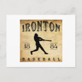 Carte Postale Baseball d'Ironton Ohio 1884 (Devant)