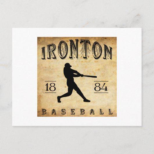 Carte Postale Baseball d'Ironton Ohio 1884 (Devant)