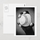 Carte Postale baseball en main (Devant / Derrière)