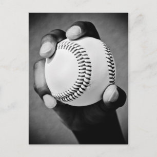 Carte Postale baseball en main