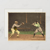 Carte Postale Baseball En Style Vintage (Devant / Derrière)