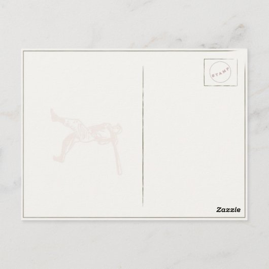 Carte Postale Baseball En Style Vintage (Dos)