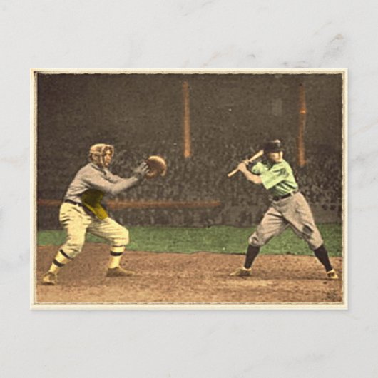 Carte Postale Baseball En Style Vintage (Devant)