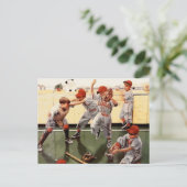 Carte Postale Baseball Enfant Vintage (Debout devant)