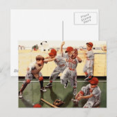 Carte Postale Baseball Enfant Vintage (Devant / Derrière)