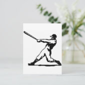 Carte Postale Baseball frappant (Debout devant)