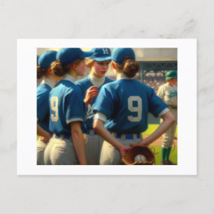 Carte Postale Baseball Huddle,