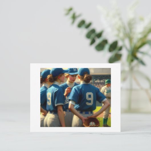 Carte Postale Baseball Huddle, (Debout devant)