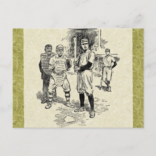 Carte Postale Baseball : Joueurs (Devant)