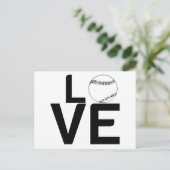 CARTE POSTALE BASEBALL LOVE (Debout devant)
