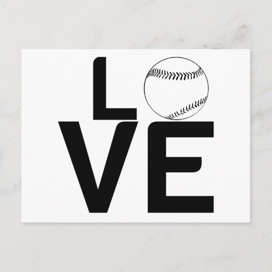 CARTE POSTALE BASEBALL LOVE (Devant)