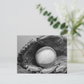 Carte Postale Baseball noir et blanc (Debout devant)