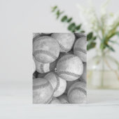 Carte Postale Baseball noir et blanc (Debout devant)