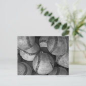 Carte Postale Baseball noir et blanc (Debout devant)